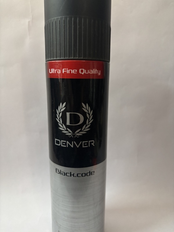 Denver Black Code powder for men bottle