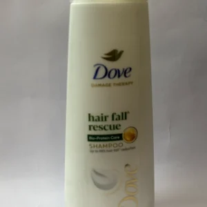 Dove Hair Fall Rescue Shampoo bottle for reducing hair fall and strengthening hair